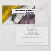 大理石三角金ゴールド白の天然石供給業者 名刺 (正面/裏面)