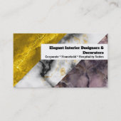 大理石三角金ゴールド白の天然石供給業者 名刺 (正面)