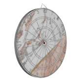 大理石上のばら色の金ゴールドホイル ダーツボード (正面左)