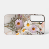 大理石上の春の野の花の花束 SAMSUNG GALAXYケース (裏面横)