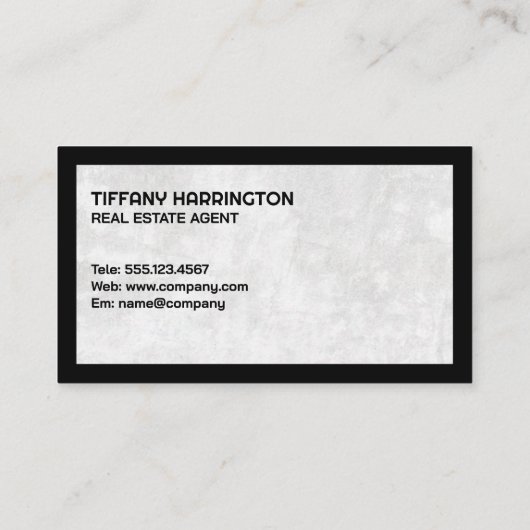 大理石不動産仲介業者ロゴ |ブラウンレザーテクスチャ 名刺 (裏面)