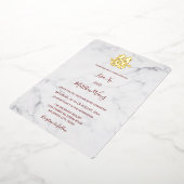 大理石中国のモダン結婚の 箔招待状 (回転した状態)