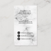 大理石俳優モデルダンサーの写真の会合媒体 名刺 (裏面)