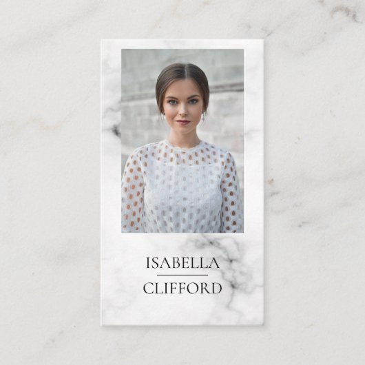 大理石俳優モデルダンサーの写真の会合媒体 名刺 (正面)