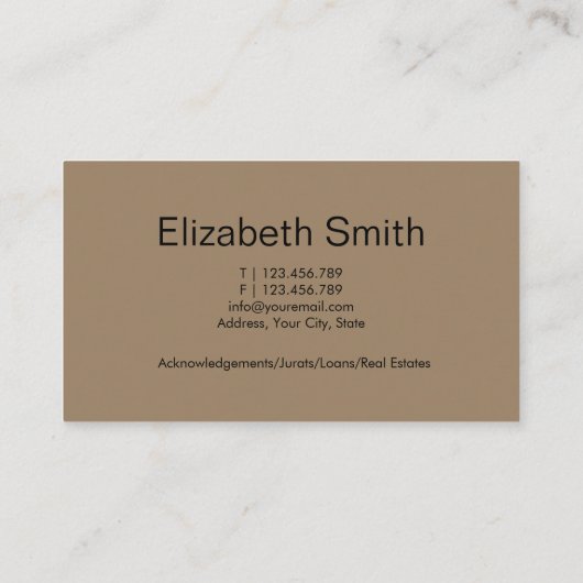 大理石公証人公共サービス 名刺 (裏面)