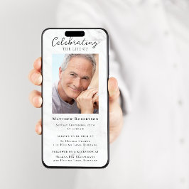 大理石写真葬儀デジタル招待状 招待状