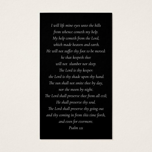 大理石写真葬儀記念祈りの言葉カード (裏面)