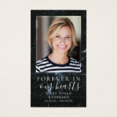 大理石写真葬儀記念祈りの言葉カード (正面)