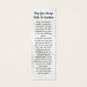 大理石写真記念シンプル詩ブックマーク (裏面)