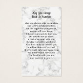 大理石写真記念悔やみや弔慰葬儀祈りの言葉カード (裏面)