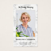 大理石写真記念悔やみや弔慰葬儀祈りの言葉カード (正面)