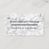 大理石割引ロイヤリティ 名刺 (正面)