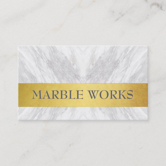 大理石加工設備工事金ゴールドカード 名刺 (正面)