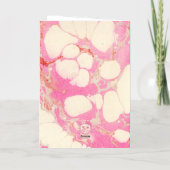 大理石効果本紙の折り畳み箔挨拶カード 箔グリーティングカード (裏面)