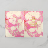 大理石効果本紙の折り畳み箔挨拶カード 箔グリーティングカード (外側レイダウン)