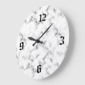 大理石効果 ラージ壁時計 (傾斜)