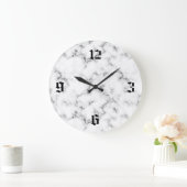 大理石効果 ラージ壁時計 (ホーム)