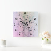 大理石動揺して スクエア壁時計 (ホーム)