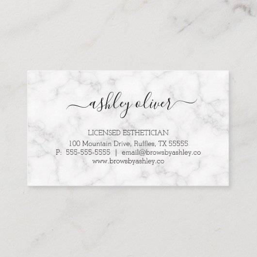 大理石化粧名刺 名刺 (裏面)