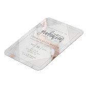 大理石及びバラ金ゴールド卒業招待状後車 マグネット (左側)