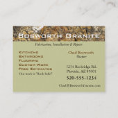 大理石及び花こう岩の製作取付け及び修理 名刺 (裏面)