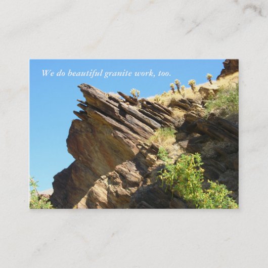 大理石及び花こう岩の製作取付け及び修理 名刺 (正面)