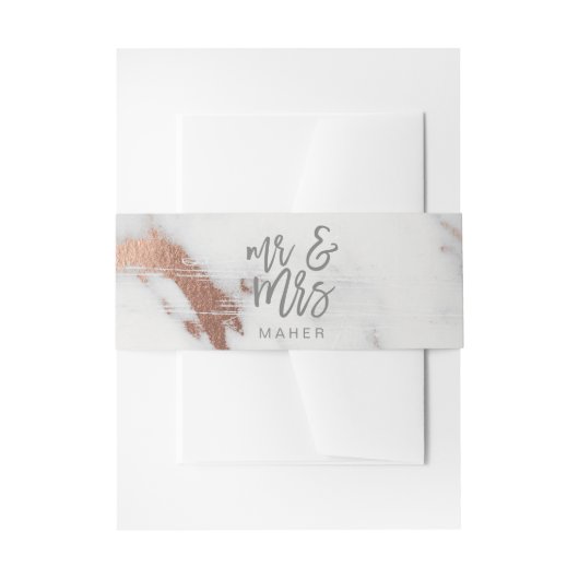 大理石及び金属 招待状ベリーバンド (正面例)