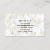 大理石名刺のピンク色の水色の円 名刺 (裏面)