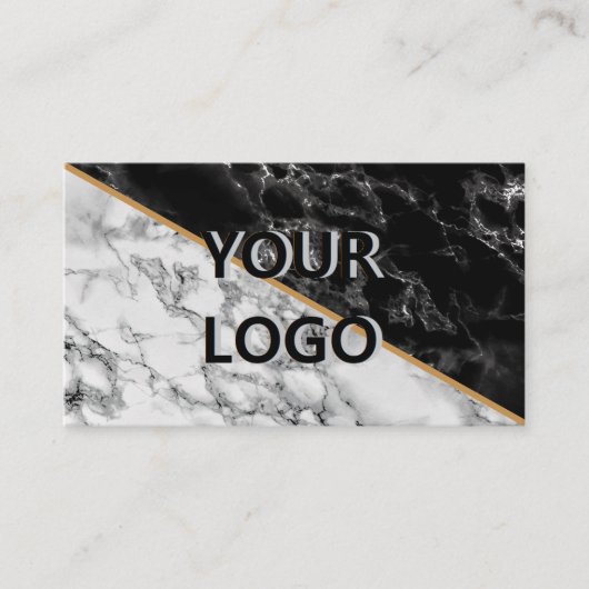 大理石名刺ロゴ名のアドレス情報 名刺 (正面)