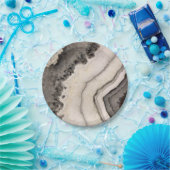 大理石天然白黒石灰 ペーパープレート (パーティー)