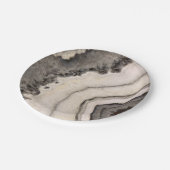 大理石天然白黒石灰 ペーパープレート (アングル)