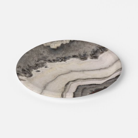 大理石天然白黒石灰 ペーパープレート (アングル)
