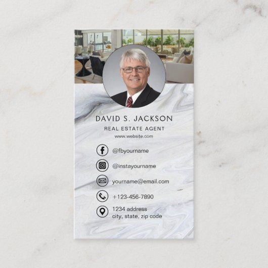 大理石実在不動産業者の写真 名刺 (正面)