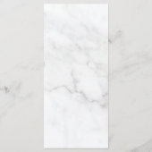 大理石幾何学的エレガントなウェディングメニューカード メニュー (裏面)