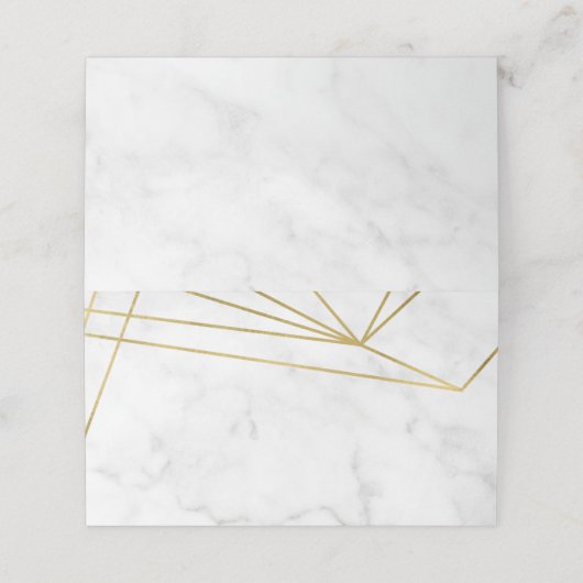 大理石幾何学的エレガントウェディング座席表 プレイスカード (外部開封)