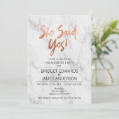 大理石彼女が承諾したエンゲージメント招待状 招待状 (スタンド正面)