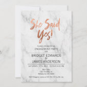 大理石彼女は招待状婚約の賛成しました 招待状 (正面)