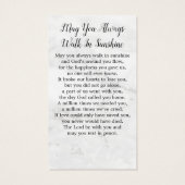 大理石悔やみや弔慰写真葬式祈りの言葉カード (裏面)