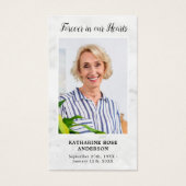 大理石悔やみや弔慰写真葬式祈りの言葉カード (正面)