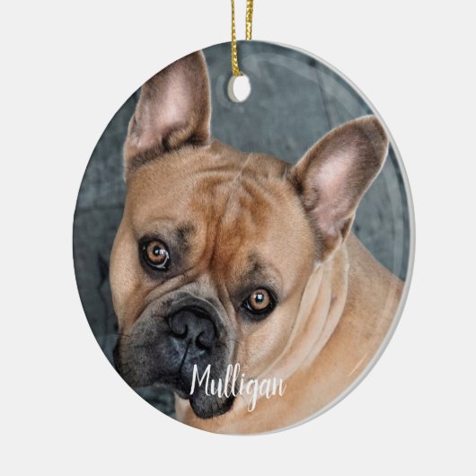 大理石悔やみや弔慰引用文ドッグフォトペットメモリアル セラミックオーナメント (左)