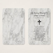 大理石悔やみや弔慰葬儀記念祈りの言葉カード (正面&裏面)