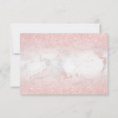 大理石感謝していの上でのバプテスピフェイクンクのグリッター 招待状 (裏面)