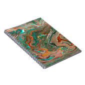 大理石抽象芸術アクリル背景。マーブリングアーツー ノートブック (右側)