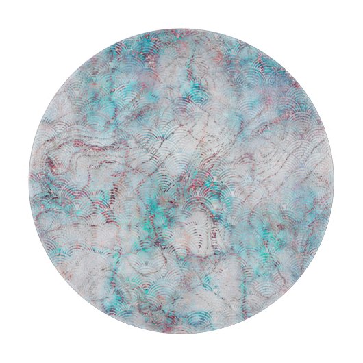 大理石抽象芸術アールデコトレイ切断板 カッティングボード (正面)