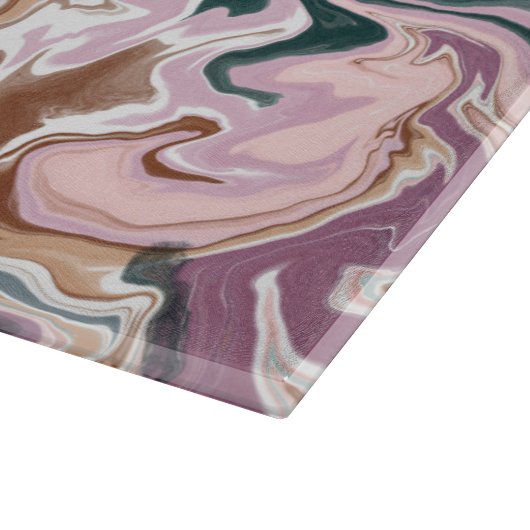 大理石抽象芸術グリーンおよびピンクのカッティングボード カッティングボード (角)