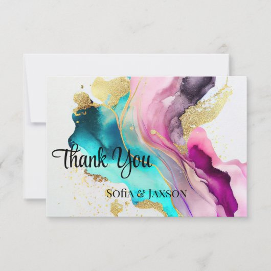 大理石抽象芸術サンキューカード サンキューカード (正面)