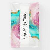 大理石抽象芸術バナー 横断幕 (縦)