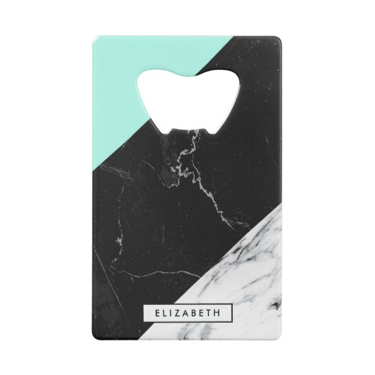 大理石抽象芸術パターン クレジットカード栓抜き (裏面)