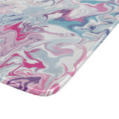 大理石抽象芸術ピンクと青のカッティングボード カッティングボード (角)