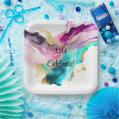 大理石抽象芸術プレート ペーパープレート (パーティー)